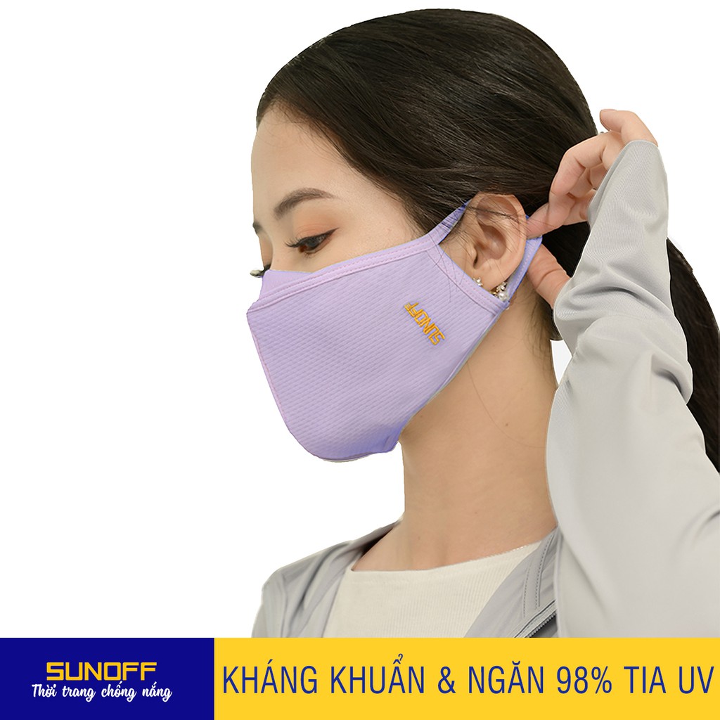 [Mã FAMAYFA2 giảm 10K đơn 50K] Khẩu Trang Nữ: Kháng Khuẩn - Ngăn 98% Tia UV Sunoff Coolsport