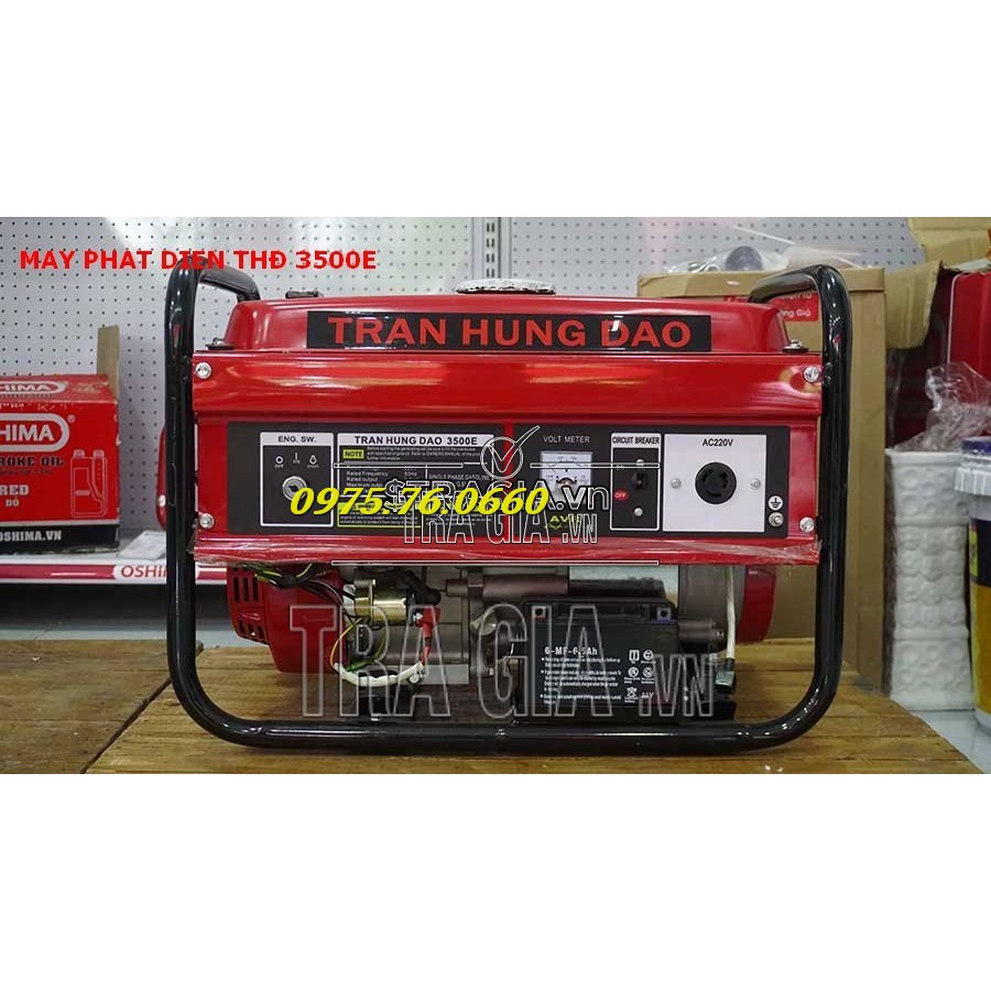 MÁY PHÁT ĐIỆN GIA ĐÌNH CÓ ĐỀ , MÁY PHÁT ĐIỆN MINI CHẤT LƯỢNG - MÁY PHÁT ĐIỆN TRAN HUNG DAO 3500E