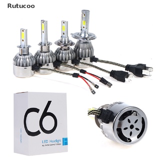 1 cặp đèn pha led c6 h1 h3 h4 h7 16000lm 6000k cho xe hơi