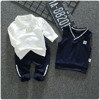 Set bộ dài phối áo khỉ cho bé trai
