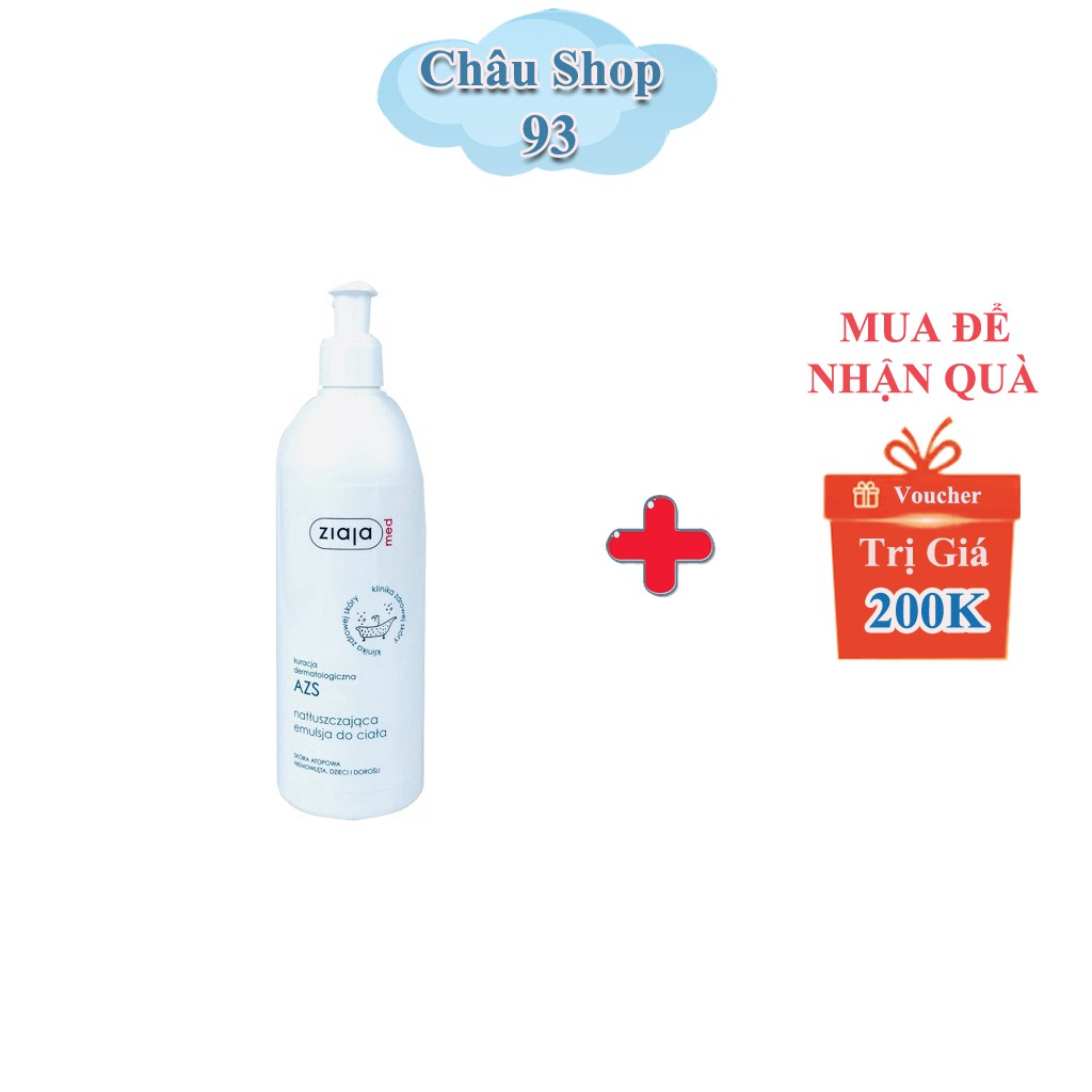 Nhũ Tương Dưỡng Ẩm Dịu Nhẹ Da Toàn Thân ZIAJA MED ATOPY AZS - 400ml - Ziaja Pharmacy