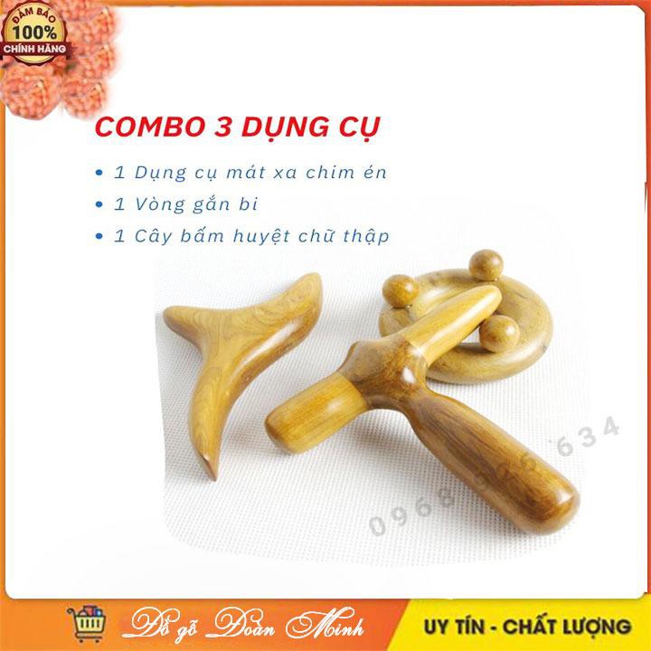 Dụng cụ massageFREE SHIPCombo dụng cụ massage bằng gỗ tự nhiên cao cấp