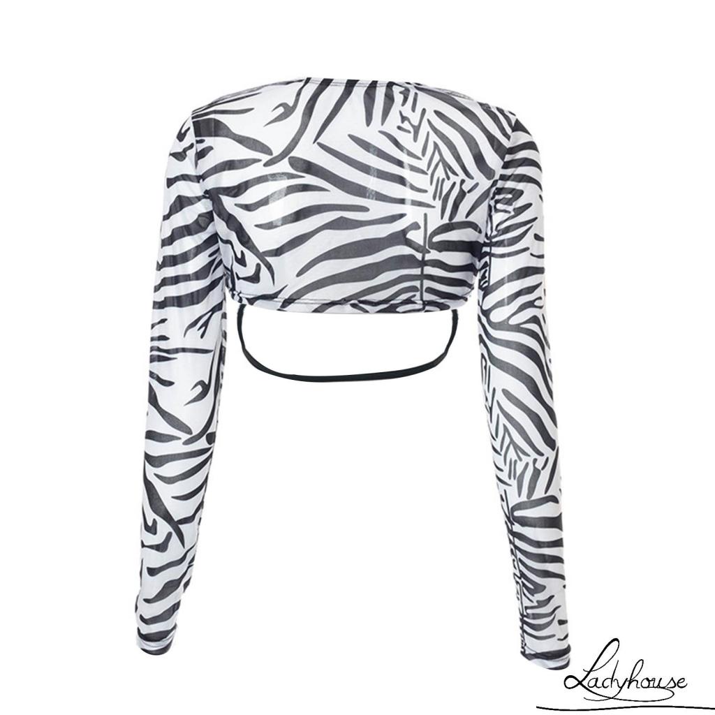 Áo Croptop Dệt Kim Ôm Dáng Khoét Sâu Gợi Cảm Cho Nữ