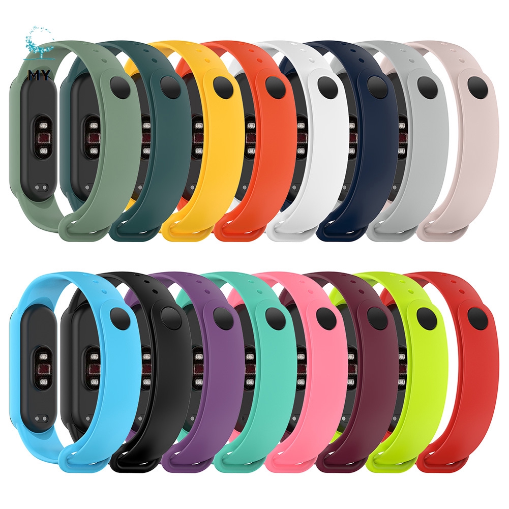 Dây Đeo Thay Thế Chất Liệu Tpu Màu Trơn Cho Xiaomi Mi Band 5