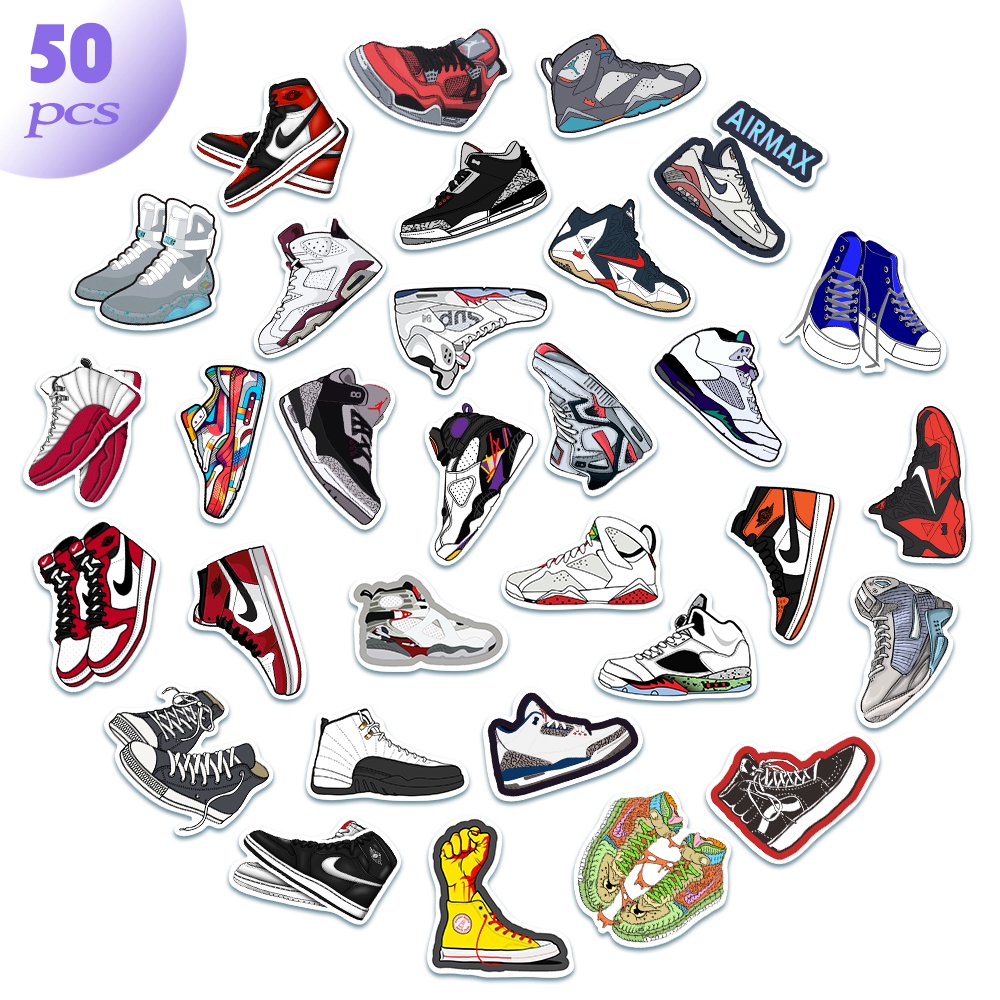 Set 50 Sticker Hình Giày Thể Thao Dễ Thương Trang Trí Đa Năng | BigBuy360 - bigbuy360.vn