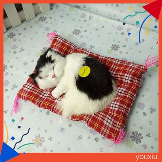 Mô hình thú bông hình mèo đang ngủ đáng yêu