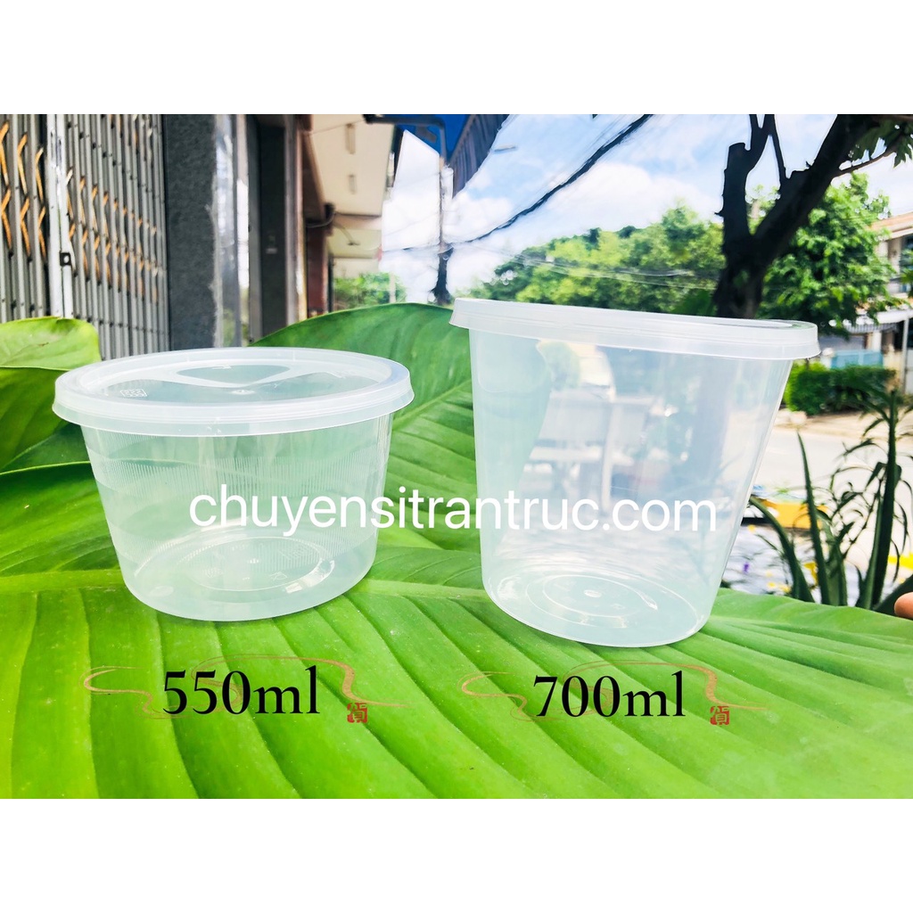 Combo 10 hộp tròn microwave đựng thực phẩm 700ml