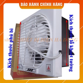 Quạt thông gió, hút mùi gắn tường 1 chiều TICO lỗ để tường 20cm, 25cm, 30cm chính hãng