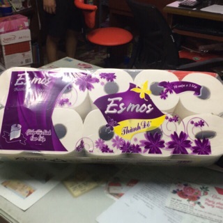 Giấy vệ sinh Emos ( Việt Nga) trắng - 10 cuộn 3 lớp