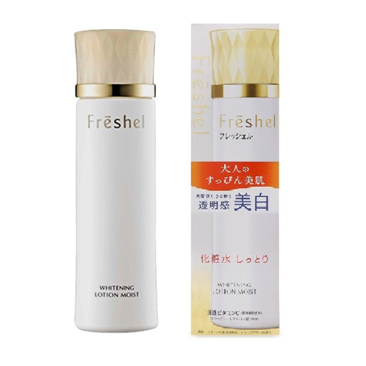 Nước Hoa Hồng Kanebo Freshel Whitening Lotion Moist, Nước Dưỡng Sáng Da Cho Da Khô