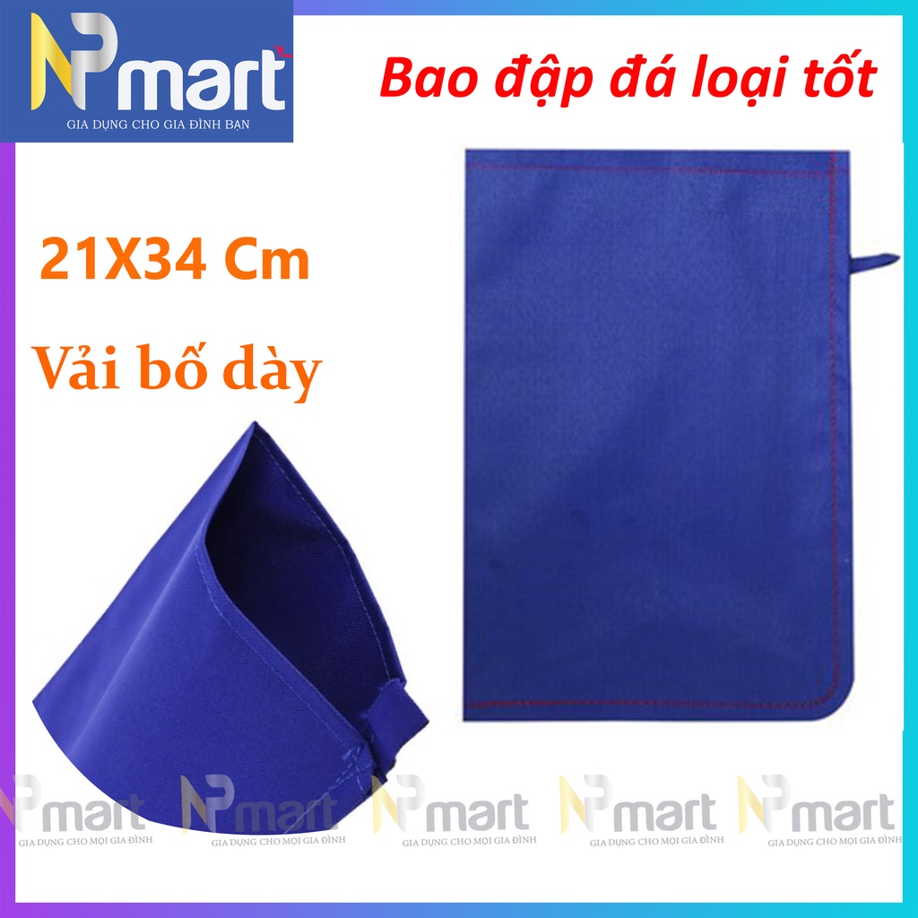 Bao đập đá, túi đập nước đá hàng dày loại vừa 21x34cm
