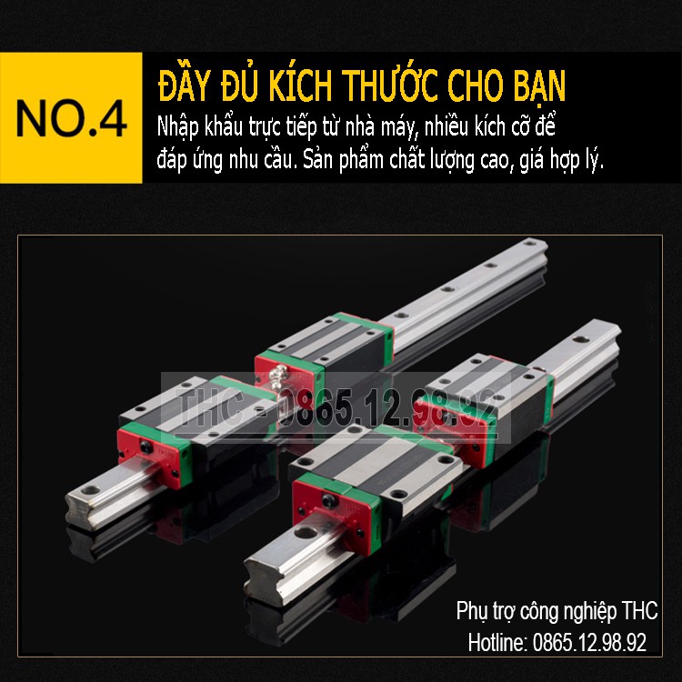 Bộ Thanh Ray Trượt Vuông 15 20 25mm Loại Tốt. Con Trượt Bi Trượt Vuông Dẫn Hướng CNC Trơn Tru Không Giật Không Kẹt.