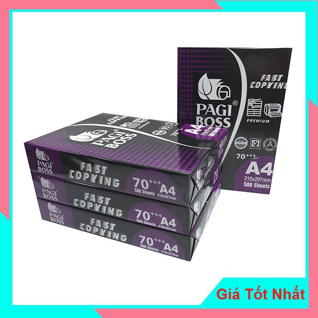 Giấy In Pagi Boss Tím  A4 ĐL 70+++ (500 tờ/ram)