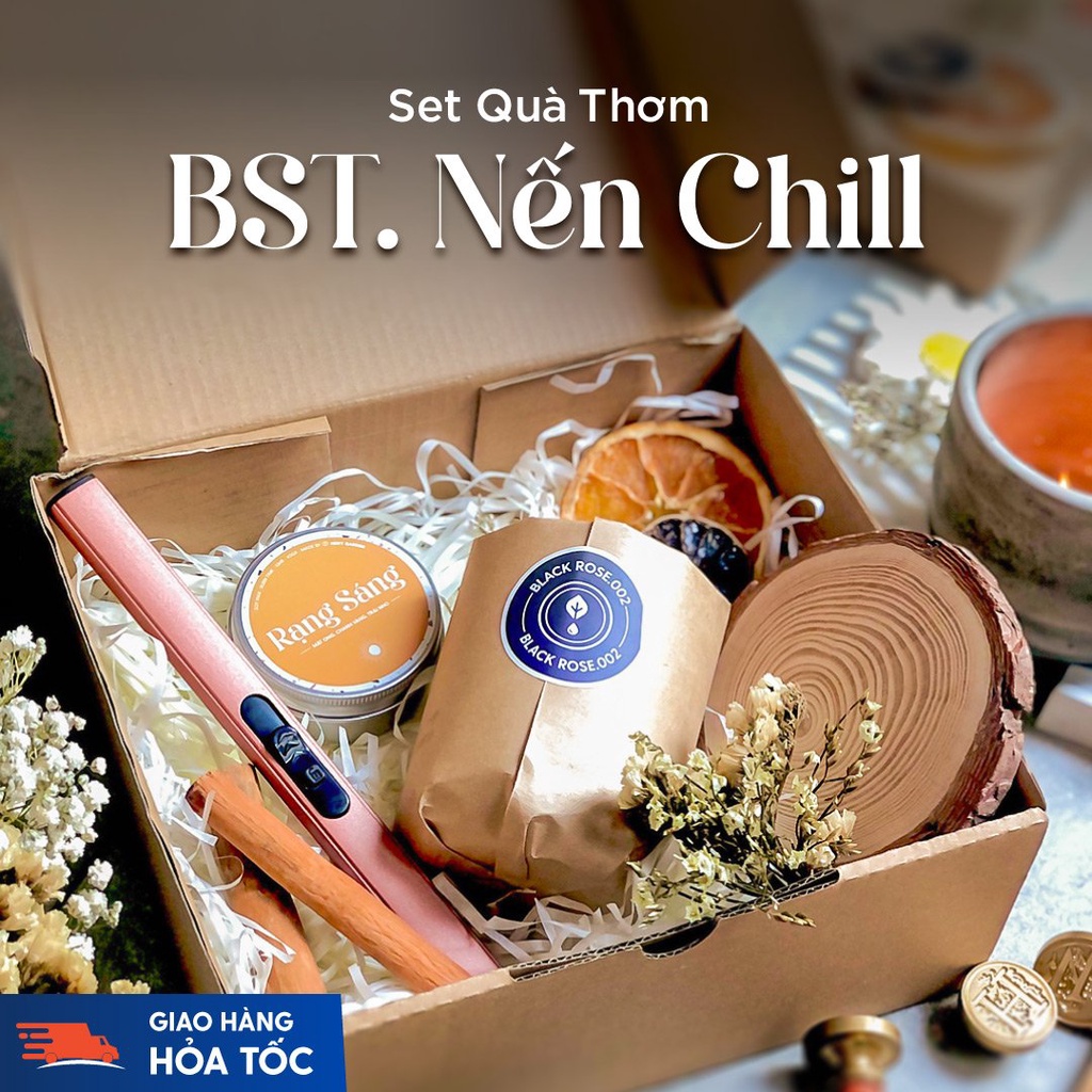 Set Quà Tặng Sinh Nhật Cho Nữ, Bạn Trai Tự Chọn Nến Thơm Chill Dễ Ngủ HENY GARDEN