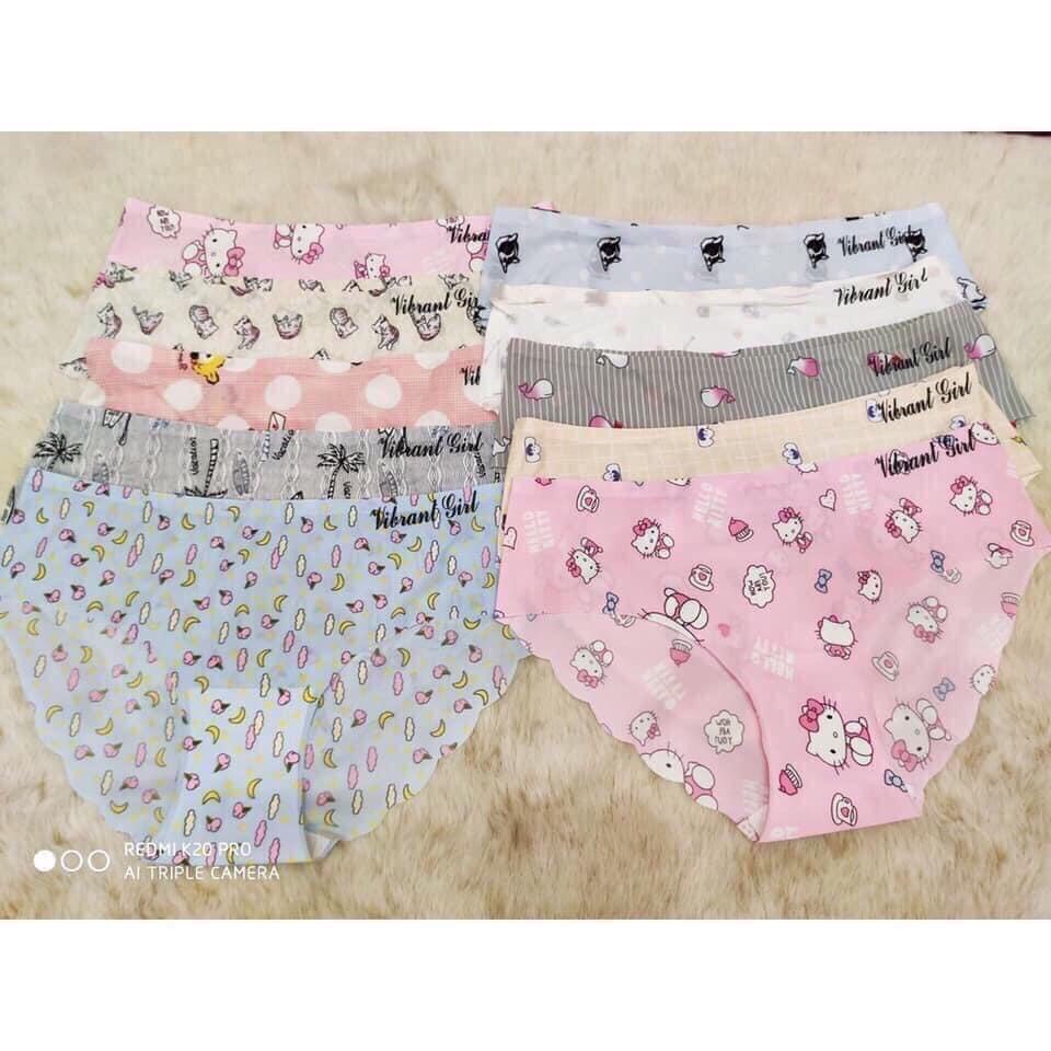 Quần Lót Su Không Đường May Họa Tiết 015 Vibra Girl