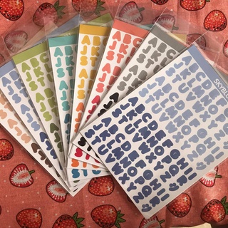 [2 tờ/1 pack] Sticker chữ trang trí nhật ký