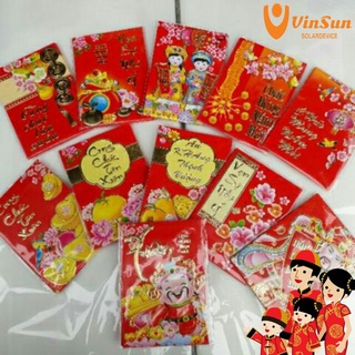 Combo bao lì xì tết đẹp hotrend đón xuân 2023 bao lì xì đa dạng kích thước đúc vừa tờ 500k lì xì may mắn