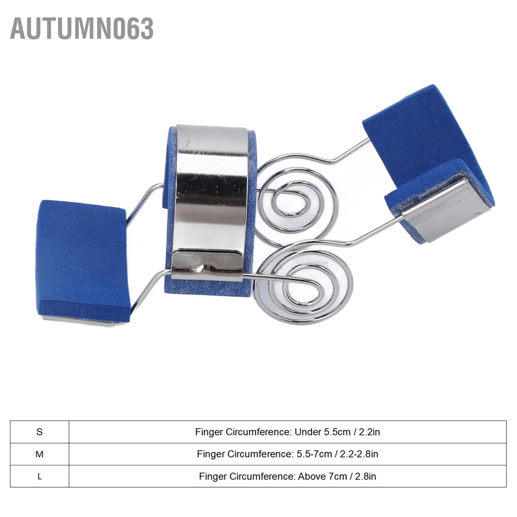 Phục hồi chức năng Nẹp ngón tay lò xo Tập luyện duỗi thẳng Dễ dàng đeo Hỗ trợ mở rộng điều chỉnh cho bong gân Autumn063
