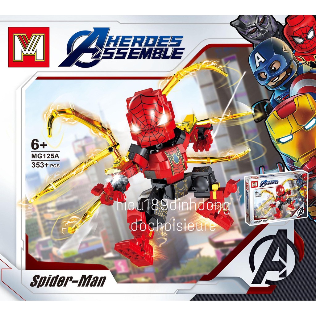 Lắp ráp xếp hình non Lego siêu anh hùng mg 125 : Người máy của các siêu anh hùng