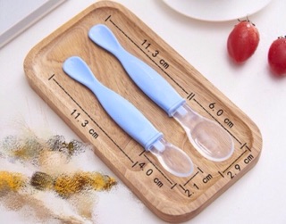 Sét 2 thìa silicon 2 đầu ăn dặm cho bé