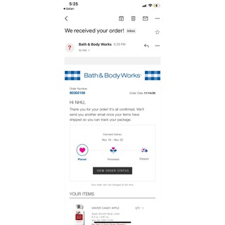 Sữa tắm Gingham Bath and body works
