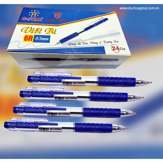 HỘP 24 CÂY VIẾT BI BẤM CAO CẤP GSTAR MỰC XANH