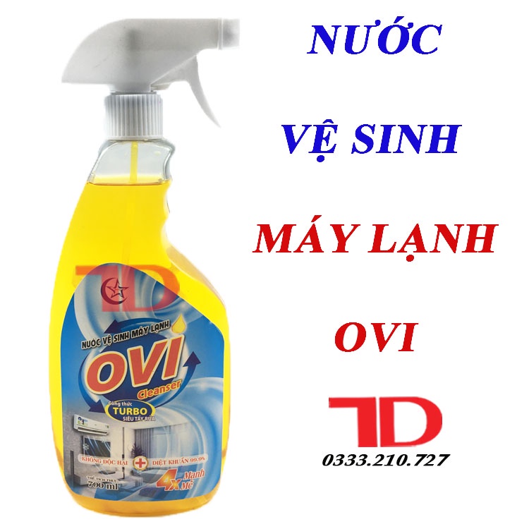 Chai rửa dàn nhôm, nước vệ sinh điều hòa ô tô OVI có dưỡng dàn