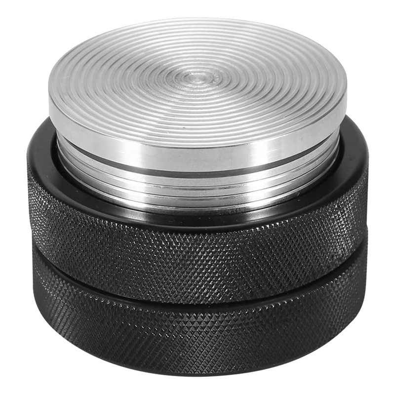 51mm Stainless Steel Coffee Tamper Base Coffee Bean Powder Press Tool,Black (Thread Base)