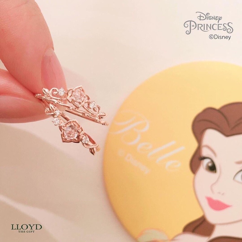 vNhẫn Disney Princess bạc S925 mạ vàng 10k kèm box quà tặng chuẩn sang trọng