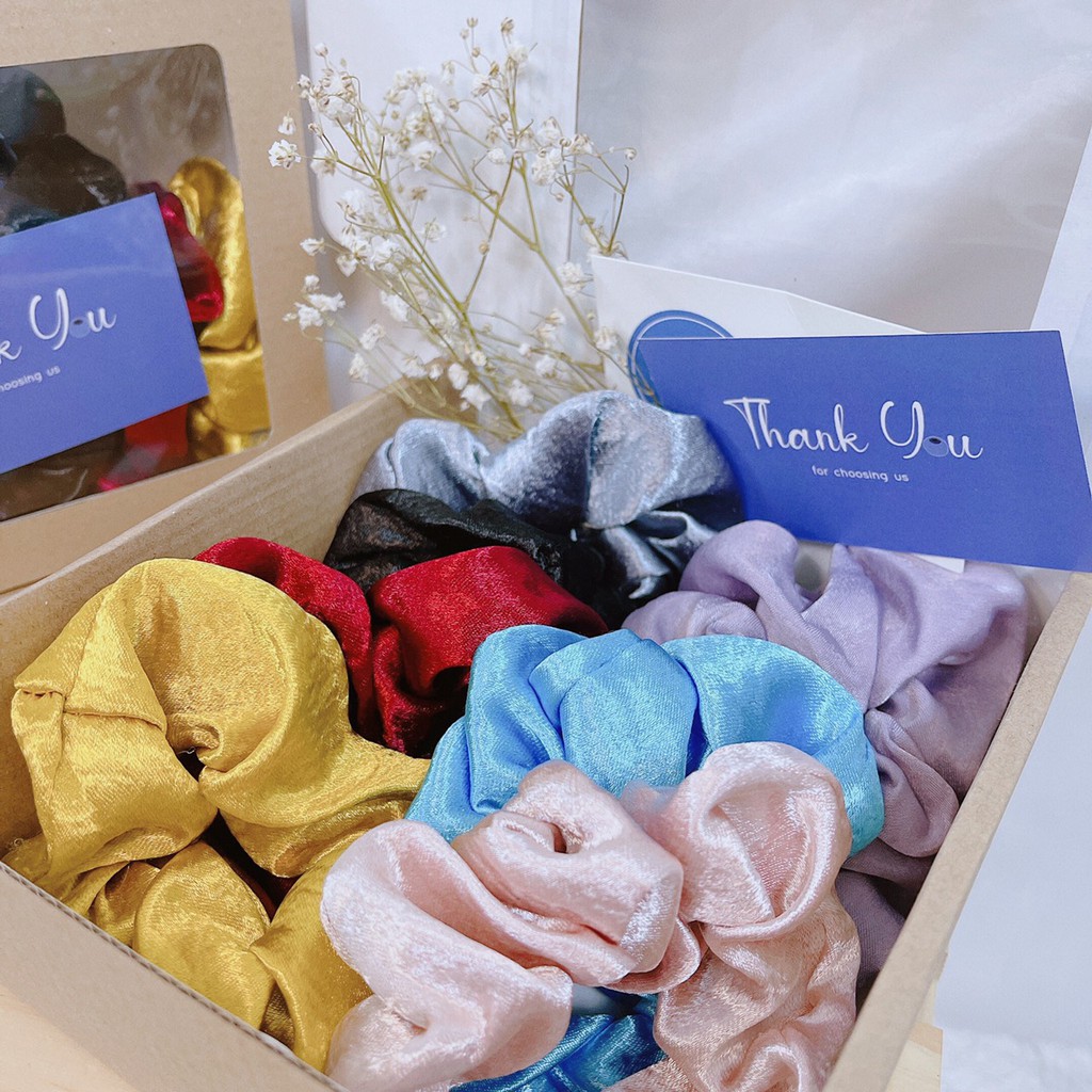 [CÓ HỘP] Set phụ kiện cột tóc SCRUNCHIES Hàn Quốc BTS Cô Gái Tháng 4 #trendy cho bạn gái