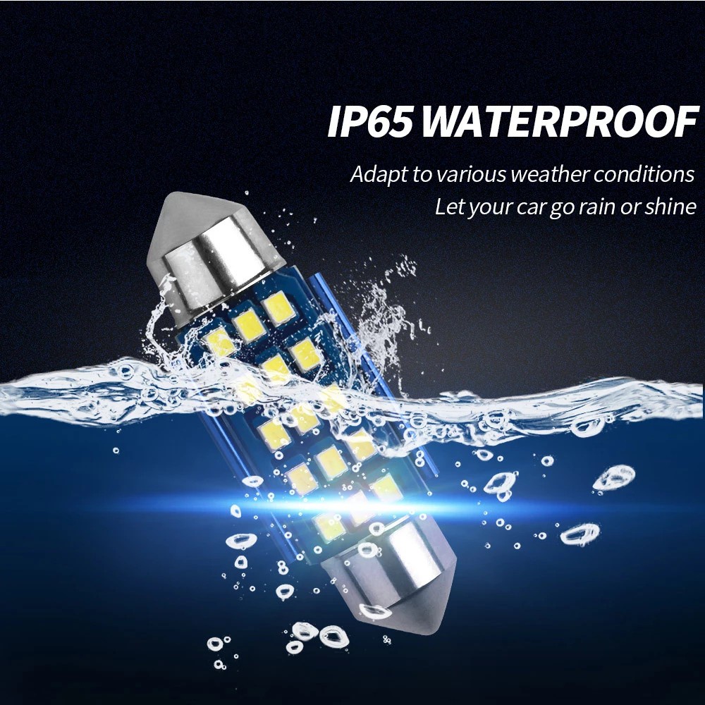 Bóng Đèn Led 31-36 - 39-41mm C5W C10W Smd 12v 6000k Chuyên Dụng Cho Xe Hơi