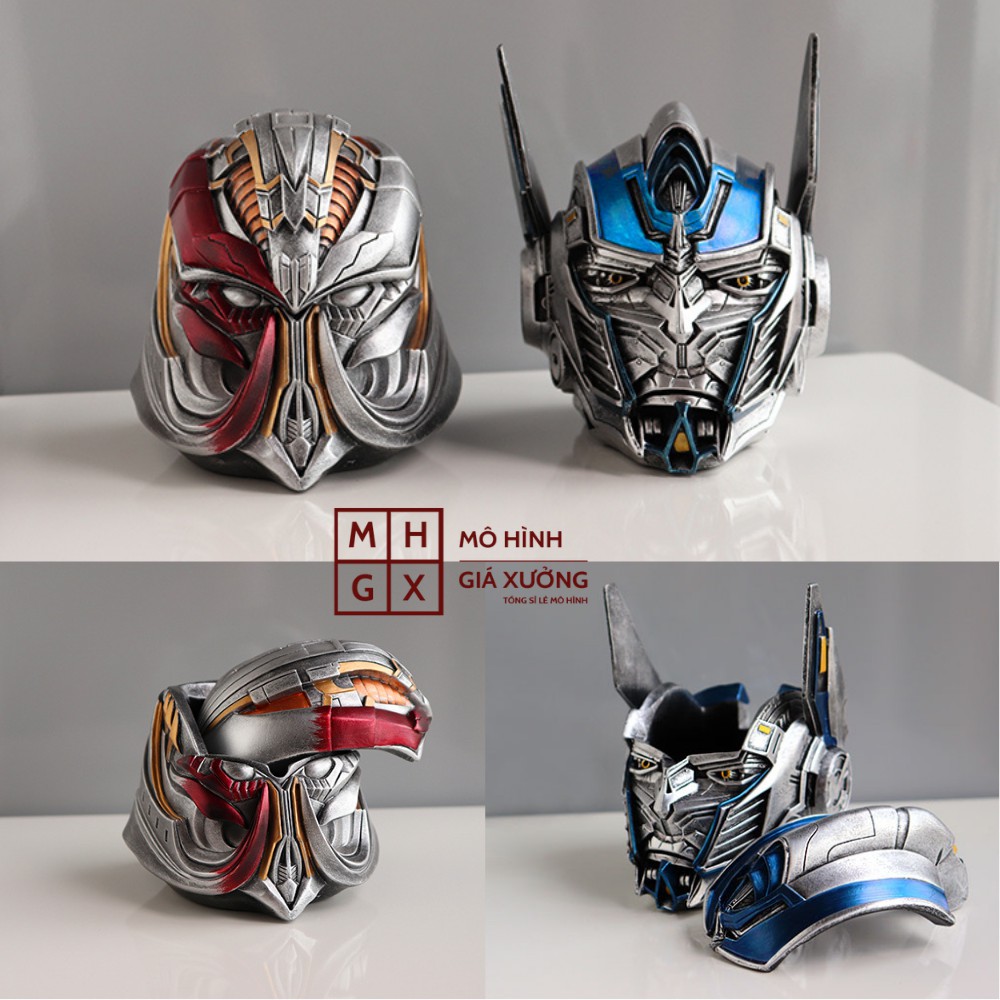 Mô Hình Avenger Đầu Iron Man, Transformer Optimus , Megatron Cao 11-14cm ( Có Thể Làm Gạt Tàn )  - Figure Tượng Avenger