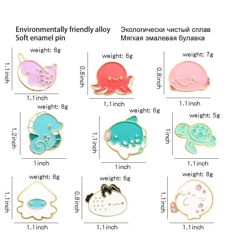 Huy Hiệu Cài Áo Hình Rùa Biển Hoạt Hình Sáng Tạo Cá Tính