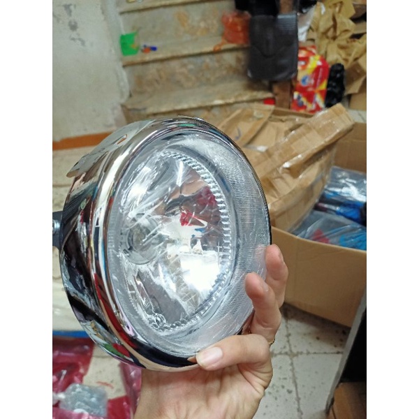 Bộ đèn pha xe máy cub 50cc học sinh liền đui bóng, pha đèn cub mới , cup liên doanh