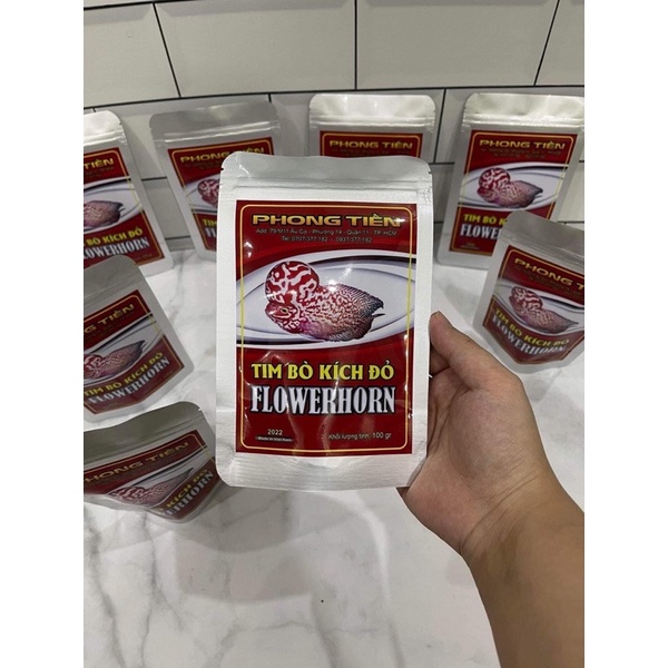 Tim bò kích màu cực tốt cho cá la hán