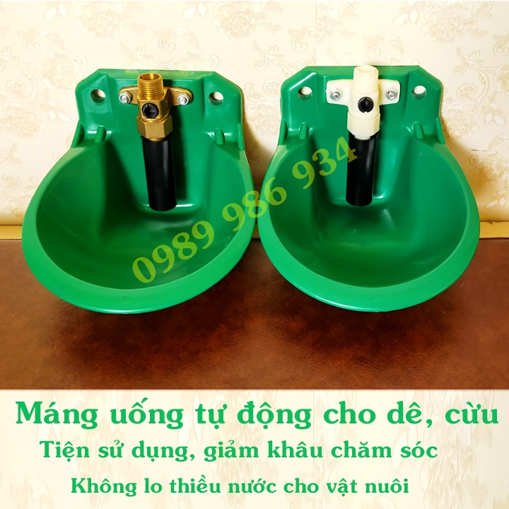 Máng uống tự động cho dê, cừu van bằng đồng hoặc nhựa hàng loại 1
