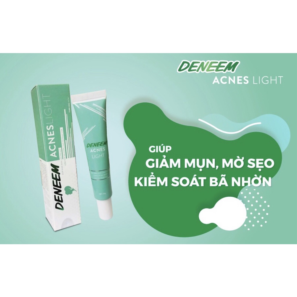 Gel ngừa mụn DENEEM ACNES LIGHT 20g Dành cho Nữ -Mờ sẹo, kháng khuẩn, hạn chế tiết bã nhờn, giúp da mịn màng
