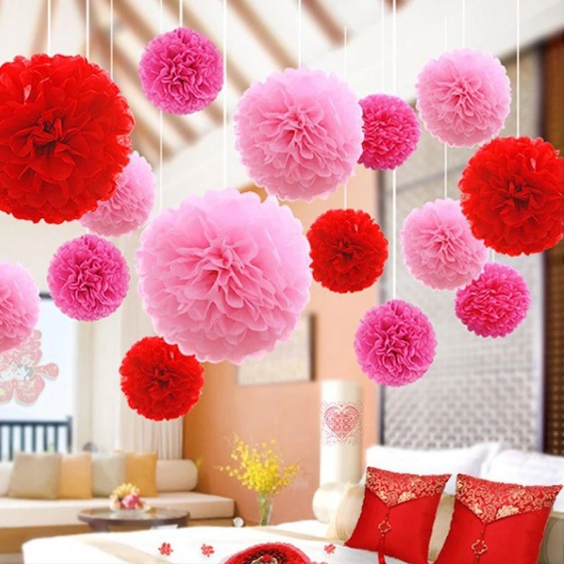Quả cầu giấy xếp dành cho trang trí tiệc cưới sinh nhật Giáng sinh gia đình