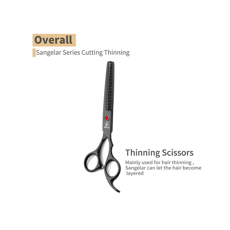 Kéo Cắt Tỉa Lông Thú Cưng 6.5 inch 20-35% Bằng Len Màu Tím / Đen