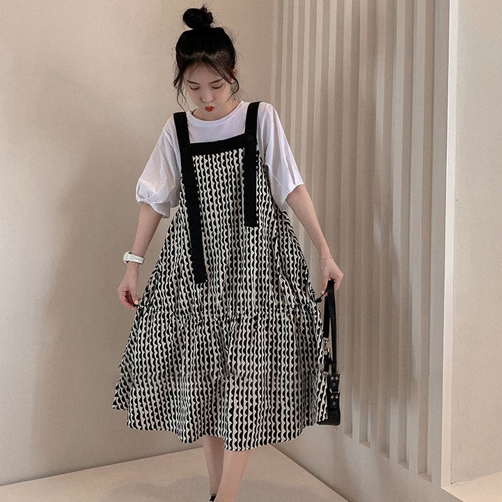 Bộ Áo Sơ Mi + Đầm Thiết Kế Mới Xinh Xắn Thời Trang Dành Cho Nữ