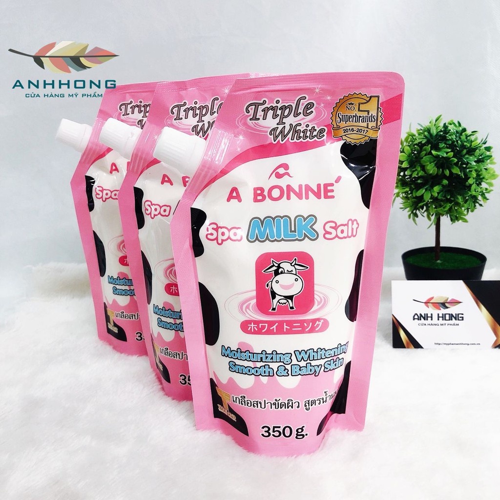 Combo 3 Bịch - Muối Tắm Sữa Bò Tẩy Tế Bào Chết A Bonne Spa Milk Salt