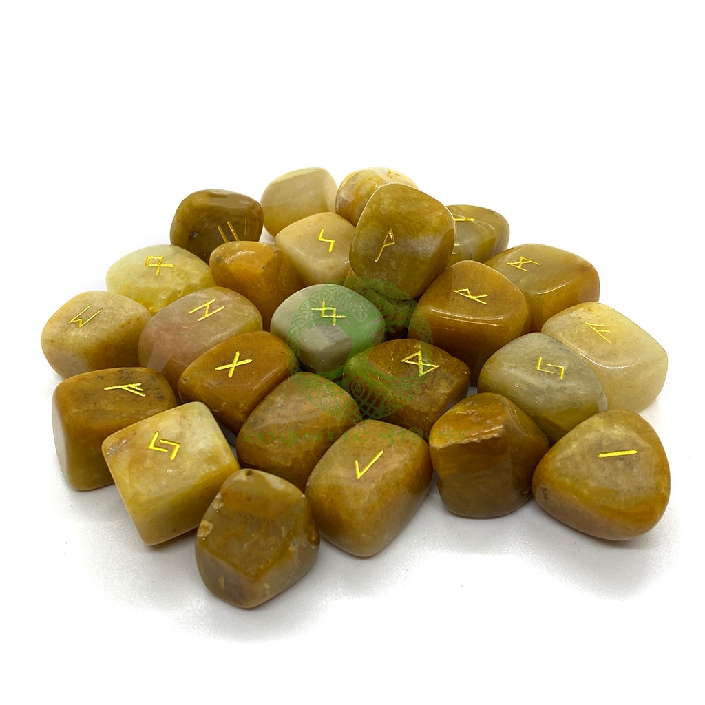 Bộ Đá Runes Golden Healer (Mystic House Tarot Shop) - Sản Phẩm Authentic Chính Hãng 100%