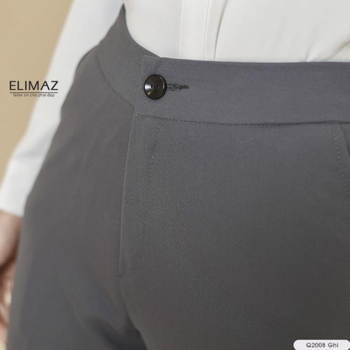 Quần tây nữ cao cấp Eli, dáng quần ống đứng công sở màu ghi mã Q2008 | BigBuy360 - bigbuy360.vn