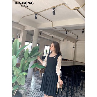 ĐẦM XẾP LY NƠ VAI (ĐEN)