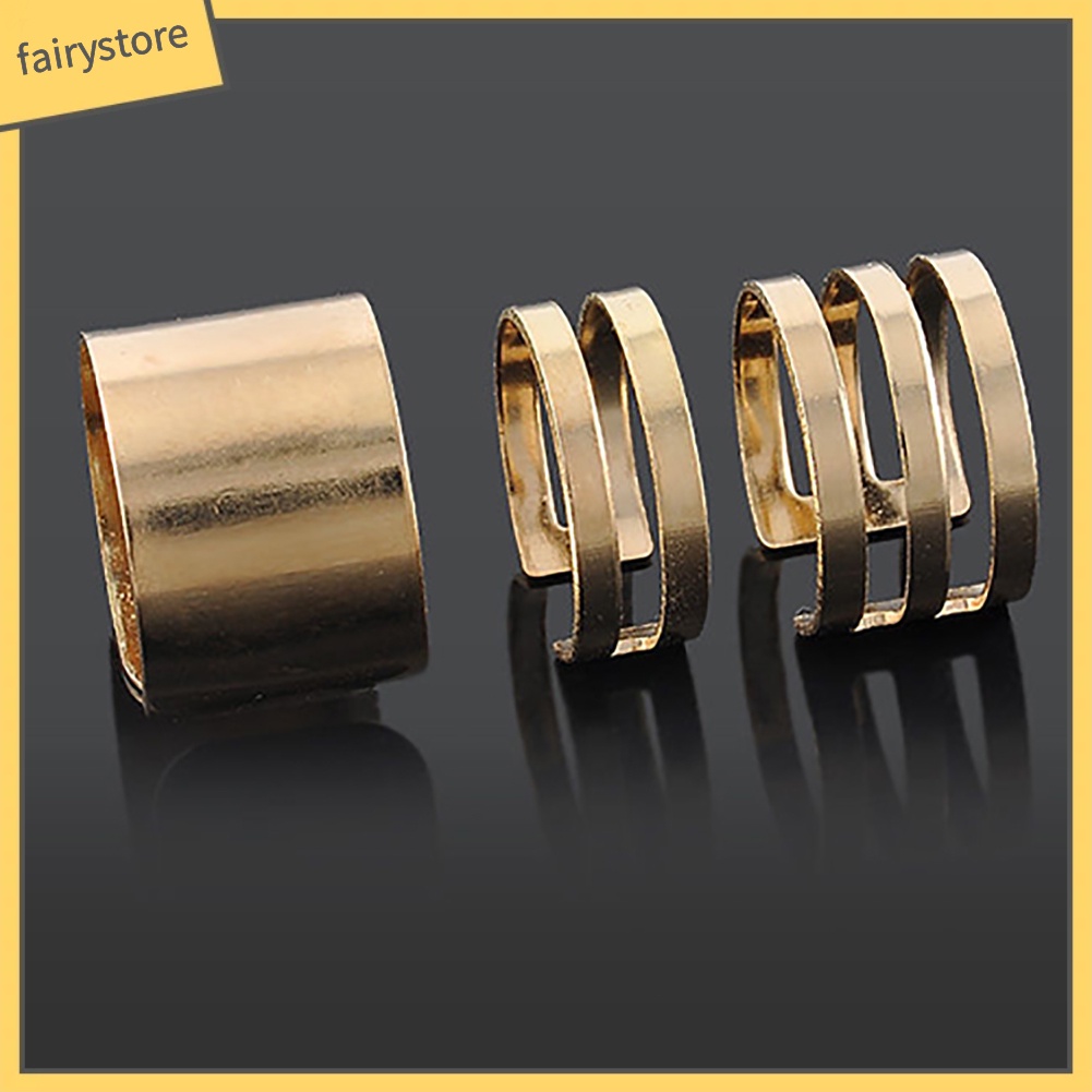 Bộ 3 nhẫn đeo đốt ngón tay kiểu dáng thời trang cho nữ