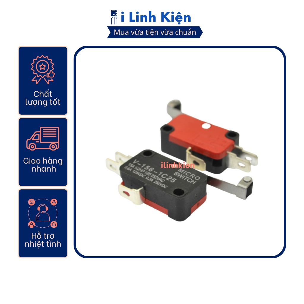 Công tắc hành trình V-156-1C25 15A 250V có con lăn