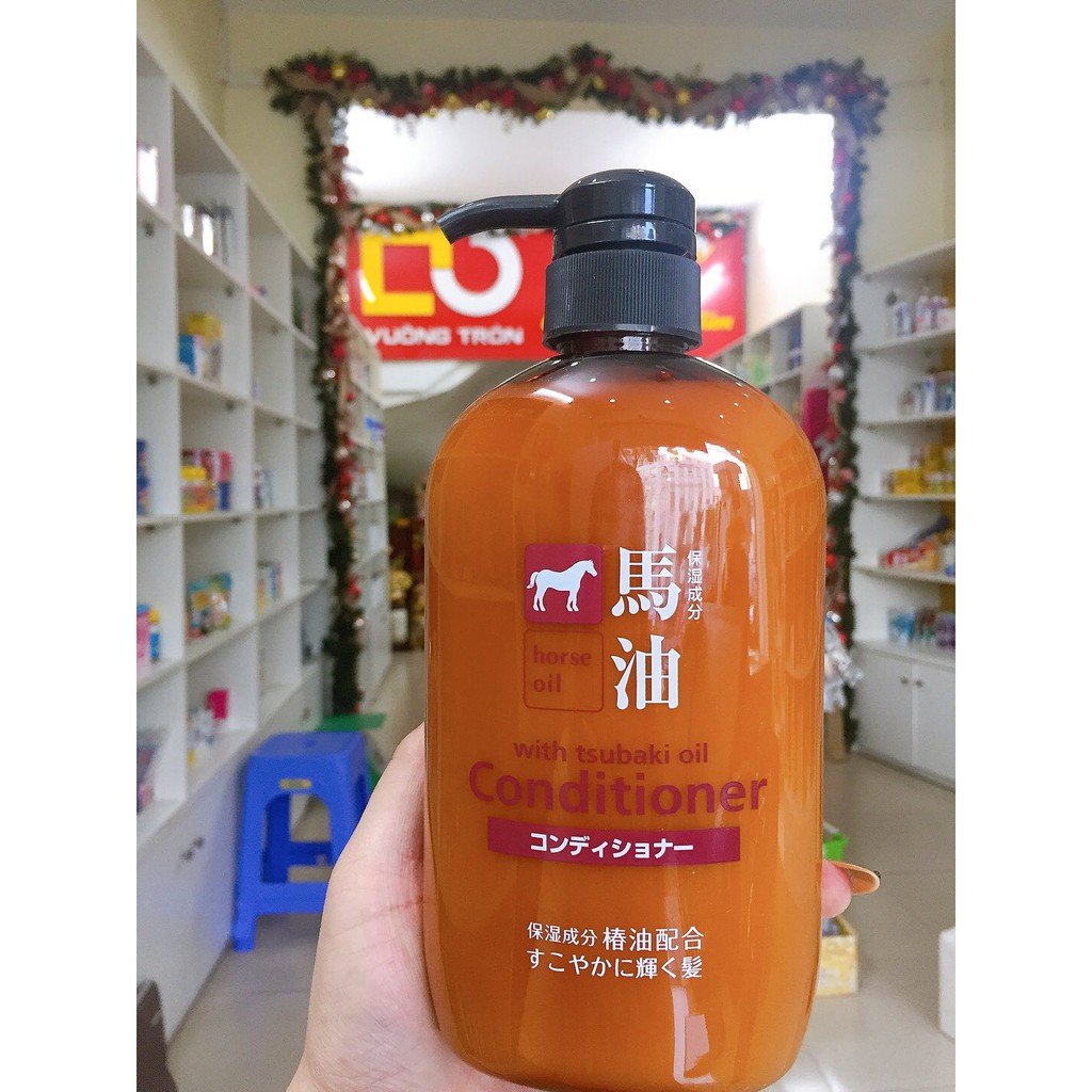 Dầu gội, dầu xả mỡ ngựa horse oil natural hair shampoo Nhật Bản