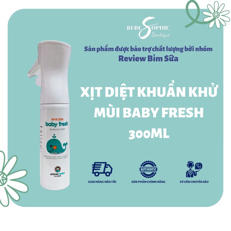 Xịt Diệt Khuẩn Khử Mùi Baby Fresh - JOONA BABY - an toàn cho bé từ sơ sinh thumbnail