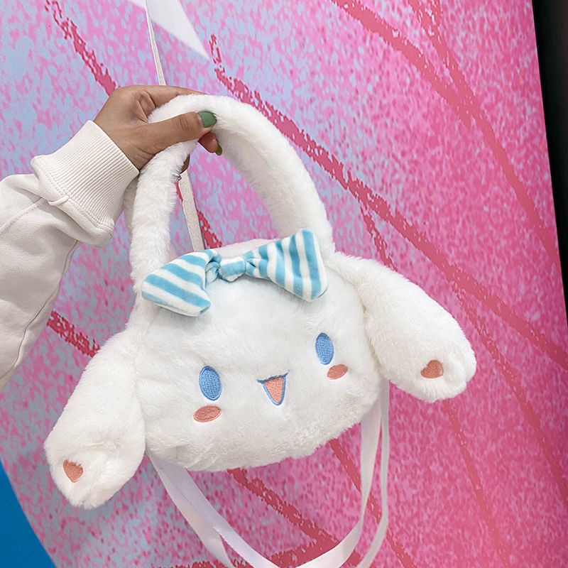 Túi Đeo Chéo Hình Chú Chó Tai To Bằng Lông Nhung Phong Cách Lolita Nhật Bản Dễ Thương Xinh Xắn