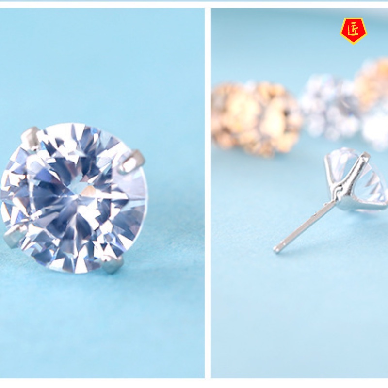 Bông Tai Hình Móng Vuốt Màu Bạc Đơn Giản Thời Trang
